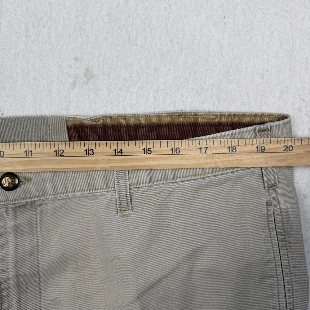 Lot 2 Orvis Pants Mens 40x30 Beige Cotton Canvas Chino Classic Casual Outdoor
